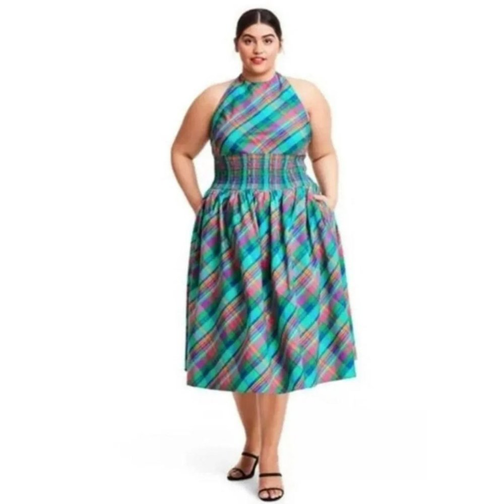 Christopher John Rogers Women's Multiplaid Shirt Dress